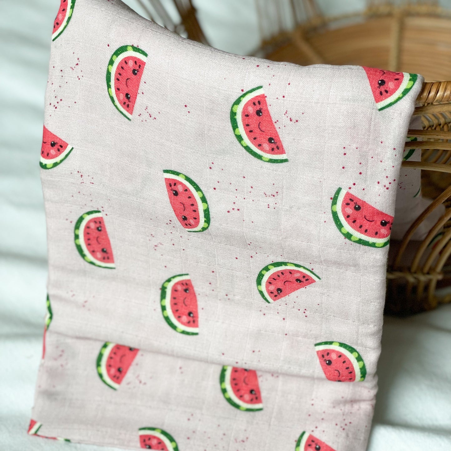 Mousseline 70% bambou - Melon d’eau