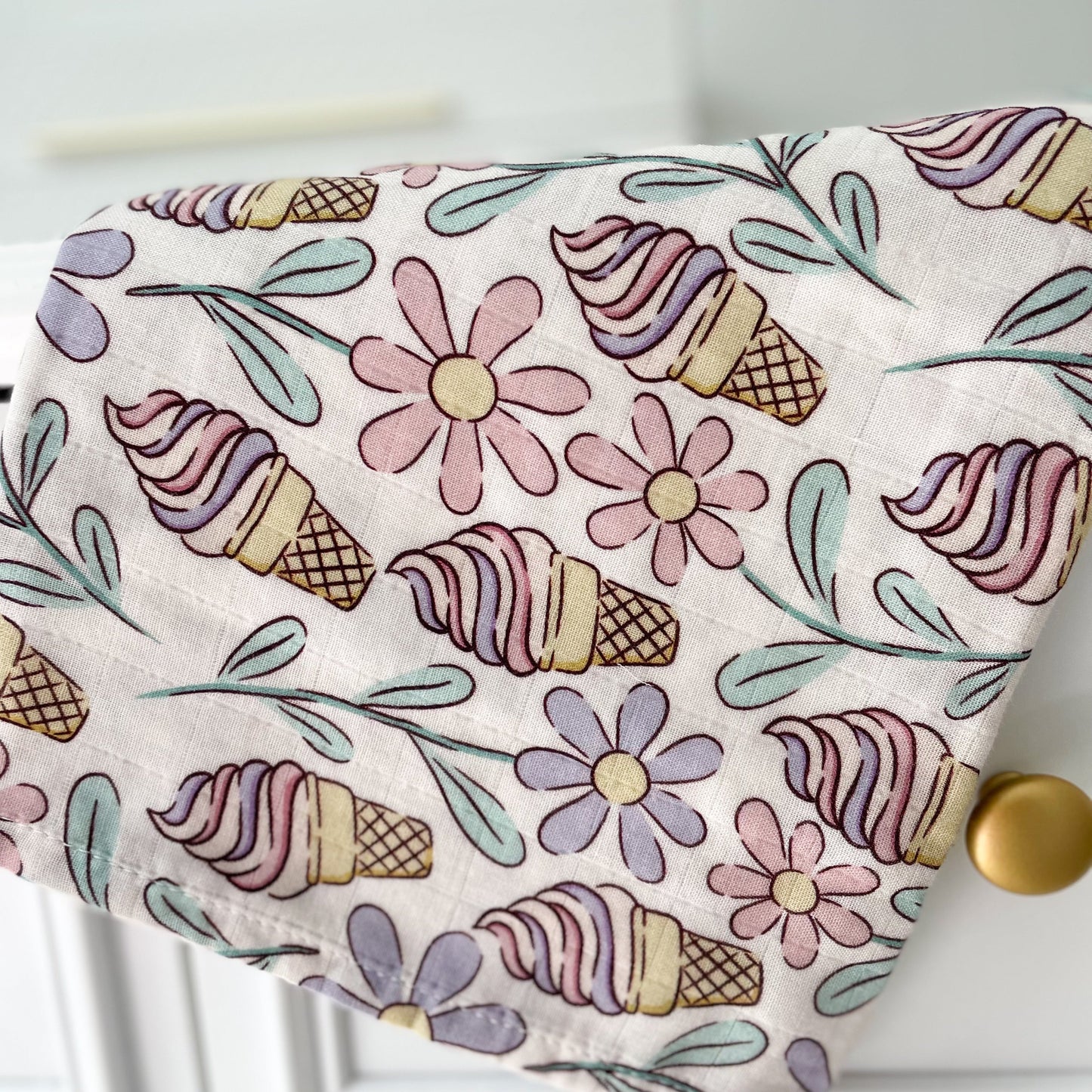 Mousseline 70% bambou - Crème glacée Lilas