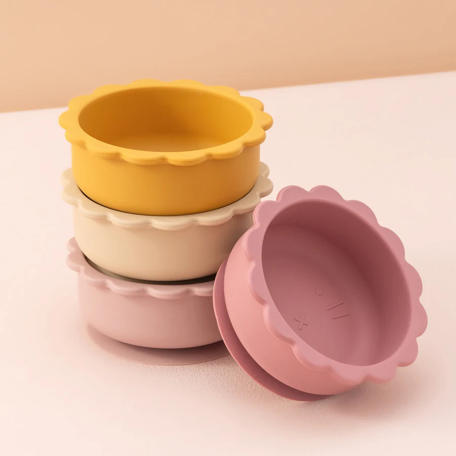 Bol En Silicone Pour Bébé, Bol En Silicone De Qualité Alimentaire Pour Tout-Petit Bol Pour Bébé Dessin Animé Fortement Recommandé