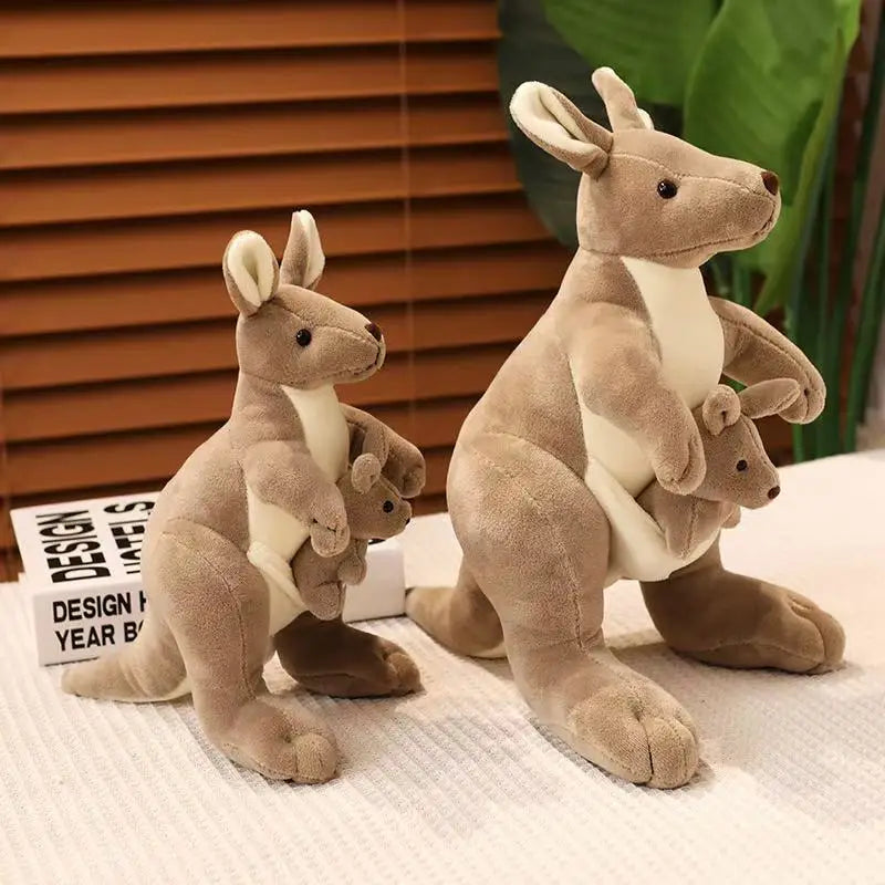 Peluche Kangourou Maman et Bébé | 27/35/60CM