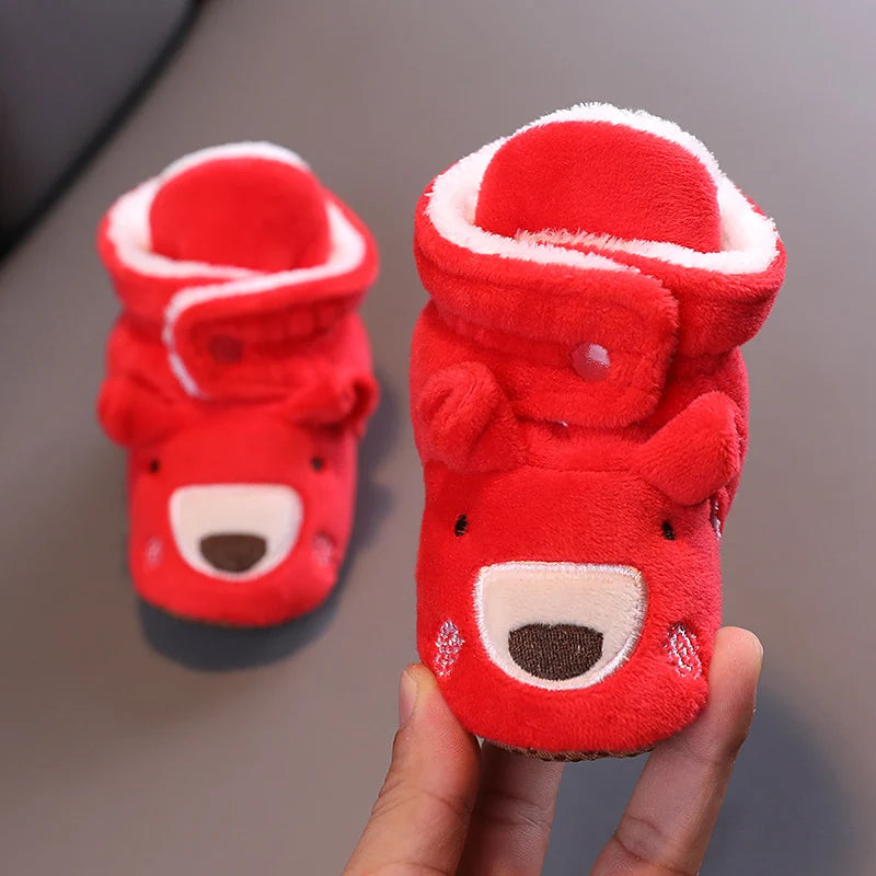 Cotton baby winter booties – Cartoon design