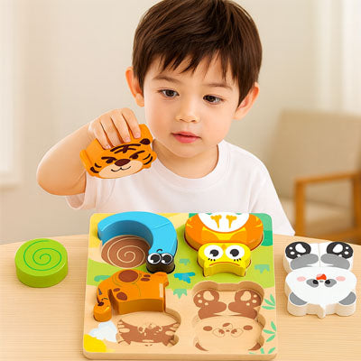 Puzzle en bois animaux | Éveil Ludique