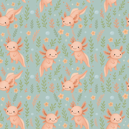 Large Axolove♥️ (axolotl) bamboo muslin