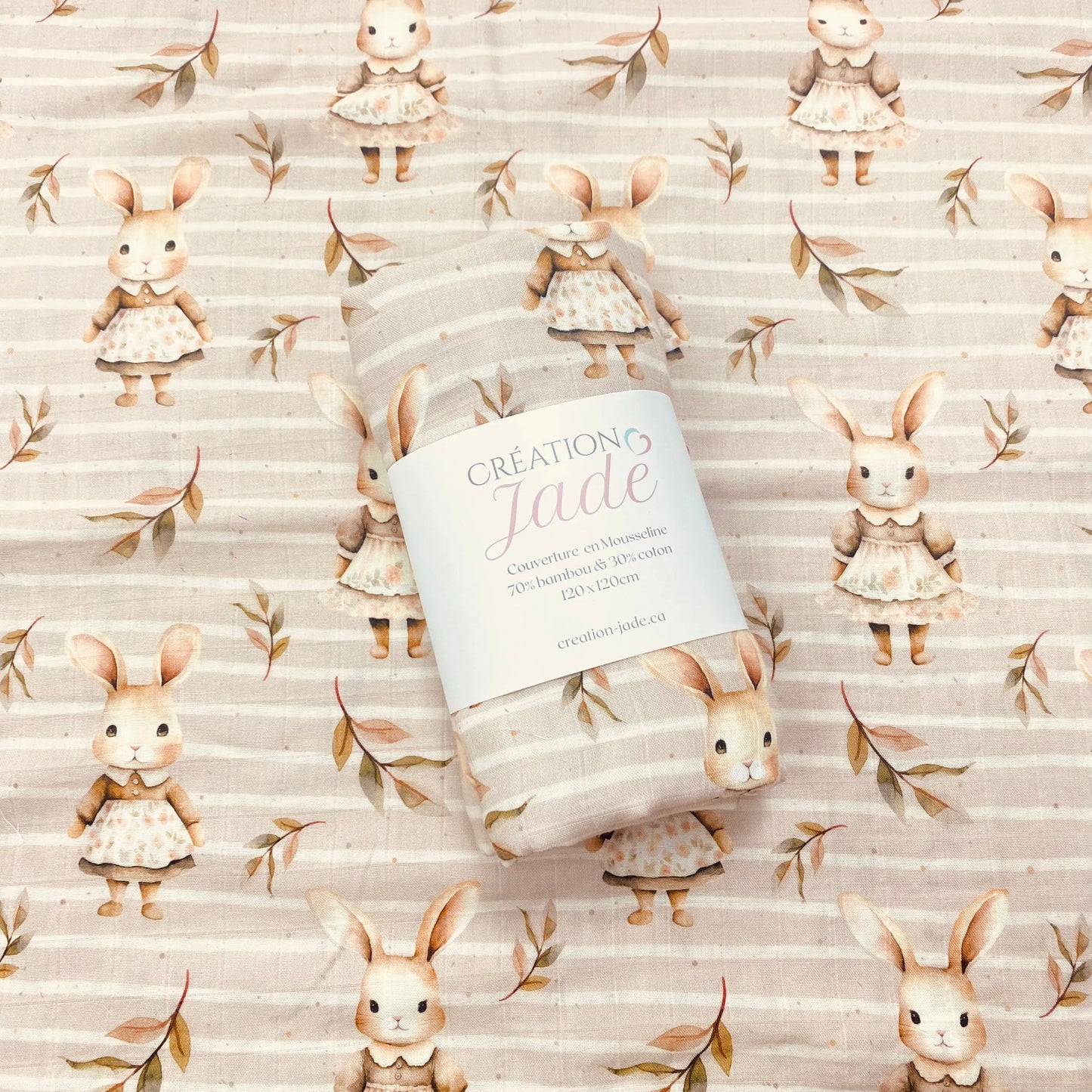 Mousseline Création Jade - bambou & coton - Madame Lapin