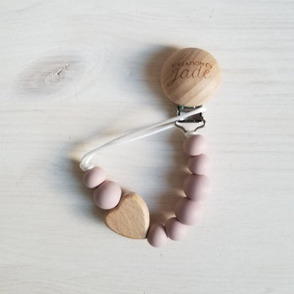 Attache-suce Bois - Amour maternel - Lilas