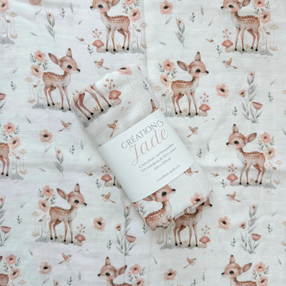 Mousseline Création Jade - bambou & coton - Bambi