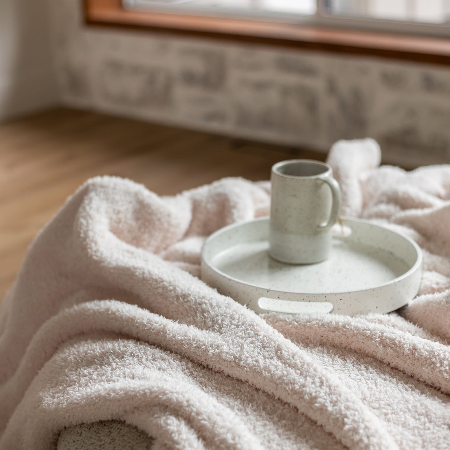 Couverture Tricotée Lourd – Primrose Pink Solid
