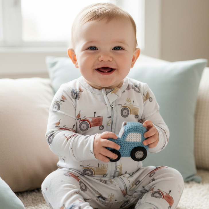 Pyjama bambou - Bébé - Tracteurs