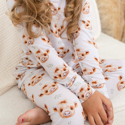 Pyjama Bambou - Enfant - Vache highland
