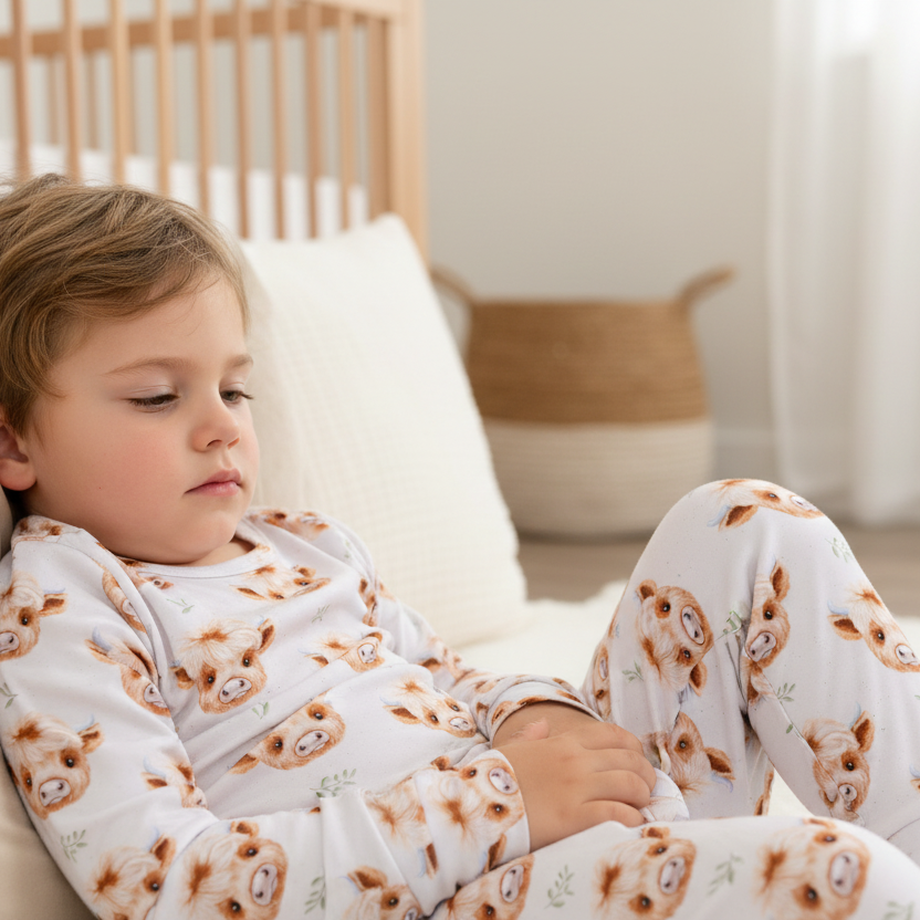 Pyjama Bambou - Enfant - Vache highland