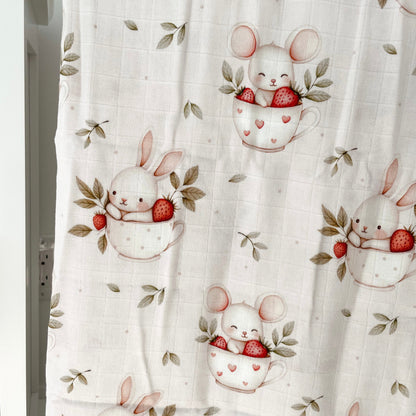 Mousseline Création Jade - bambou & coton - Lydia la lapine gourmande