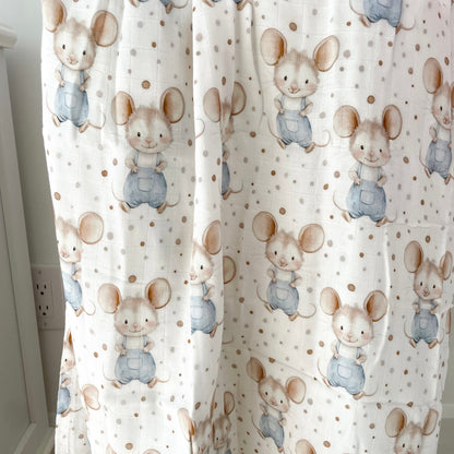 Mousseline Création Jade - bambou & coton - Gus Gus la souris