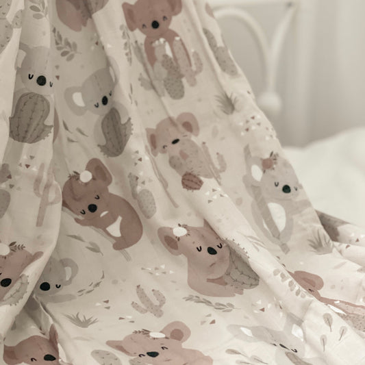 Mousseline Création Jade - bambou & coton - Jolis koalas