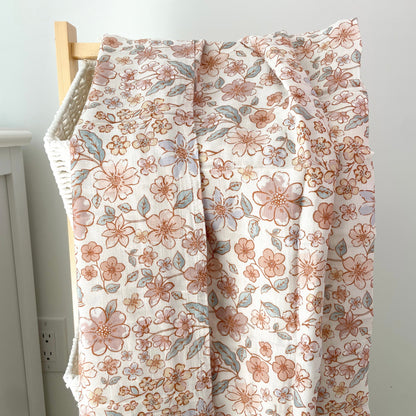 Mousseline Création Jade - bambou & coton - Fleurs - May