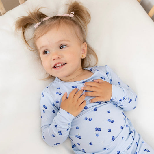 Pyjama bambou - Enfant - Bleuets (2-3-5-6-7T)