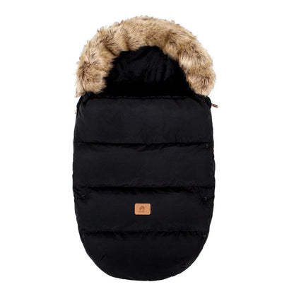 Chancelière d’hiver pour poussette – Chaude, imperméable et coupe‑vent avec col en fourrure