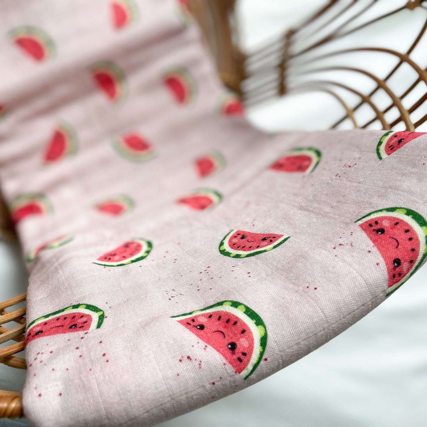 Mousseline 70% bambou - Melon d’eau