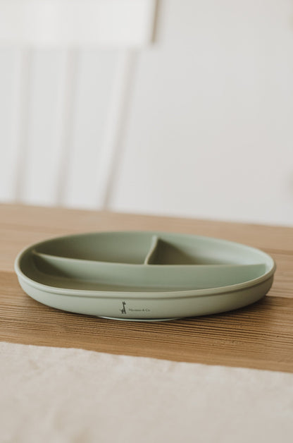 Assiette à succion divisée en silicone