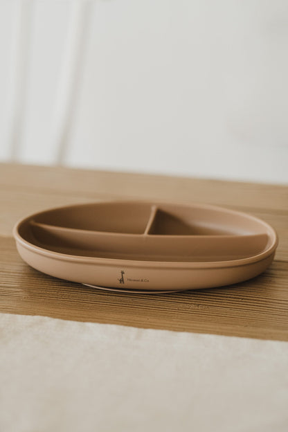 Assiette à succion divisée en silicone