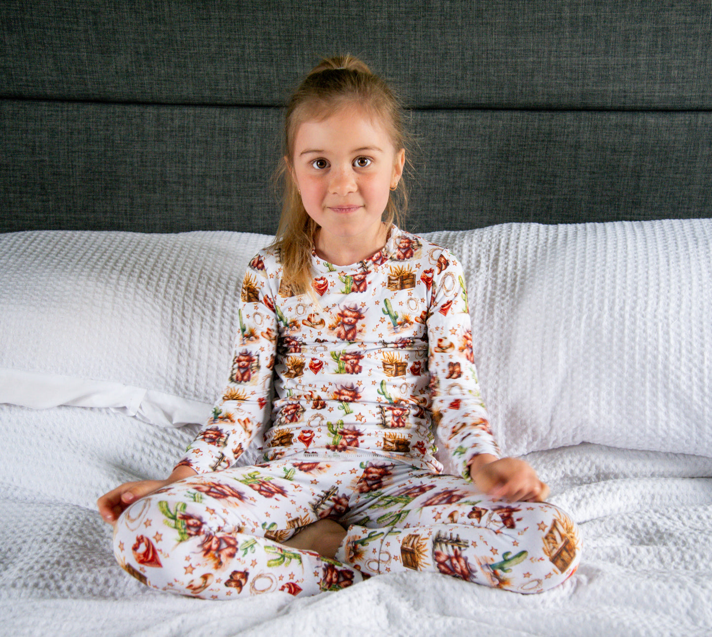 Highland Cow Cowboy Western Pajamas