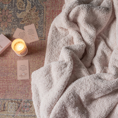 Couverture Tricotée Lourd – Primrose Pink Solid