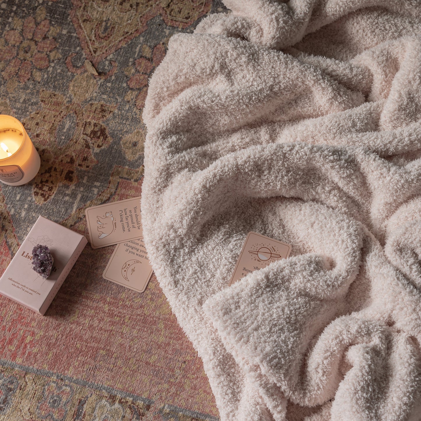 Couverture Tricotée Lourd – Primrose Pink Solid
