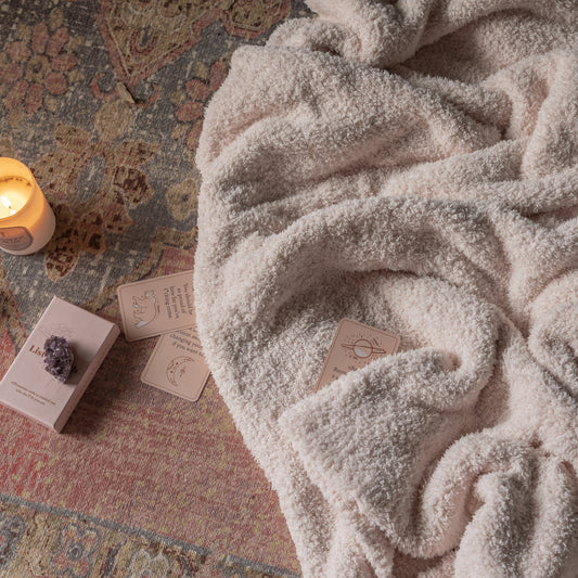 Couverture Tricotée Lourd – Primrose Pink Solid