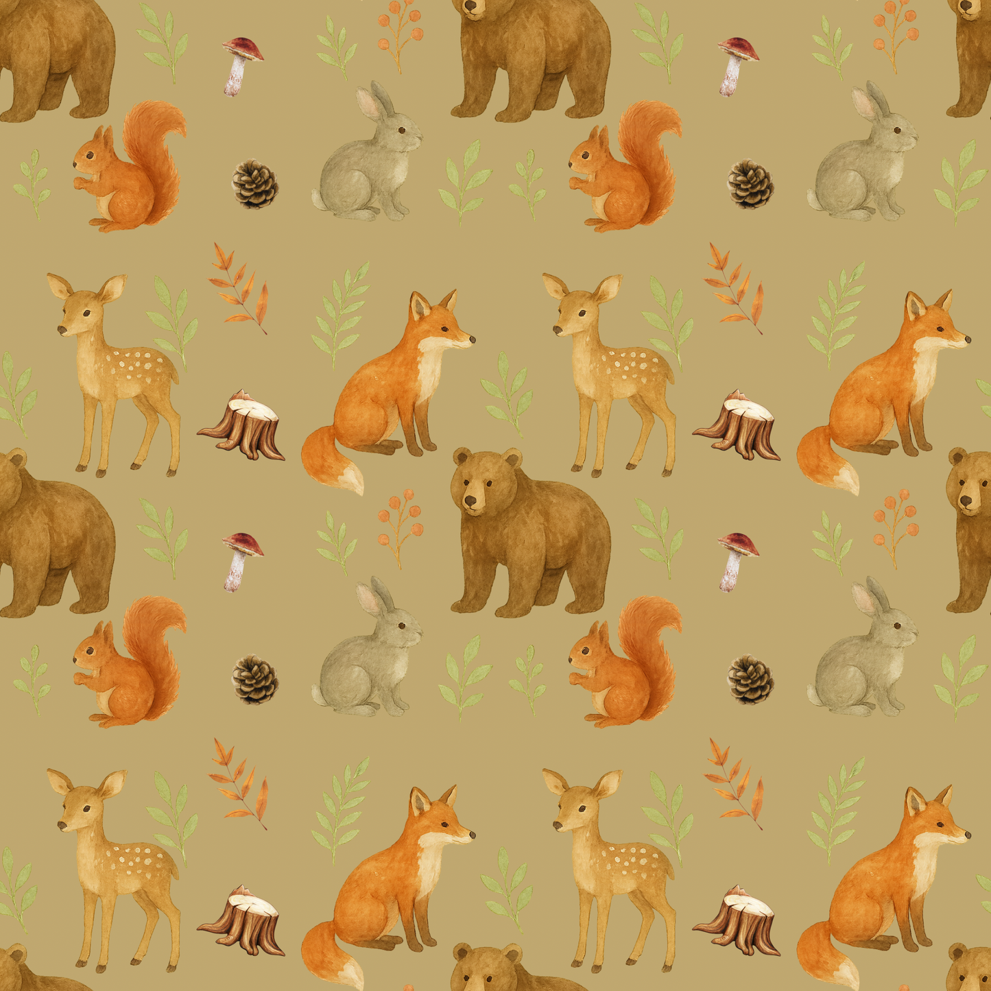 Pacifier clip 🦊 Bamboo muslin woodland friends