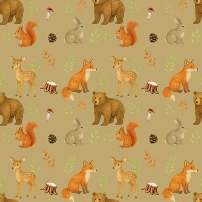 Pacifier clip 🦊 Bamboo muslin woodland friends