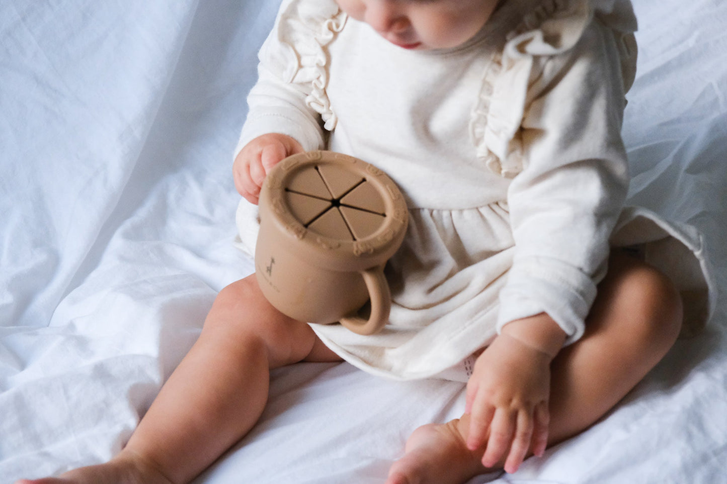 Tasse d'apprentissage 2 en 1 pour collation et liquide