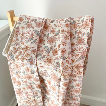 Mousseline Création Jade - bambou & coton - Fleurs - May