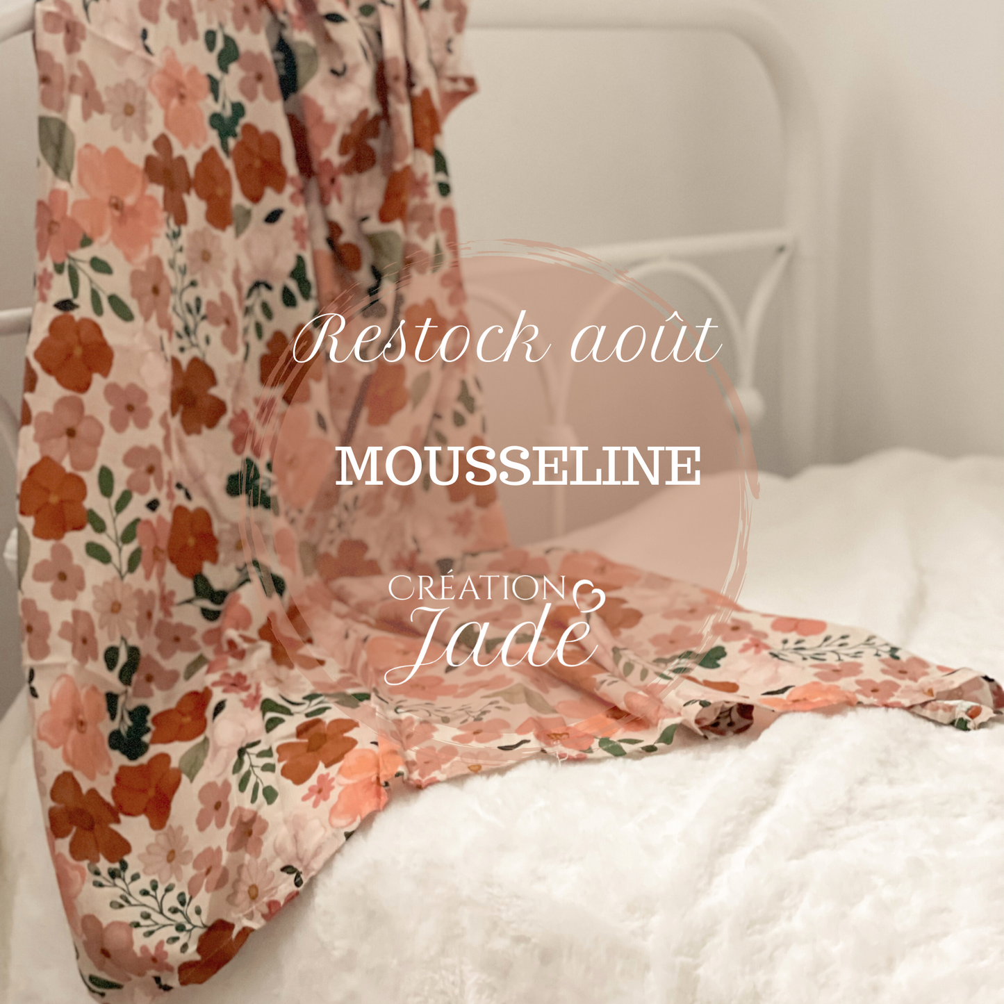 Mousseline Création Jade - bambou & coton - Laurence ( Dernière chance)