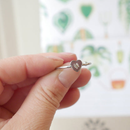 Autumn ring - mini heart (adjustable)