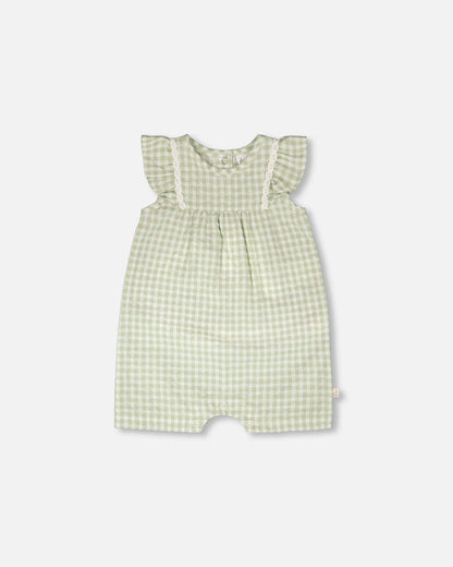 Romper – Green Gingham