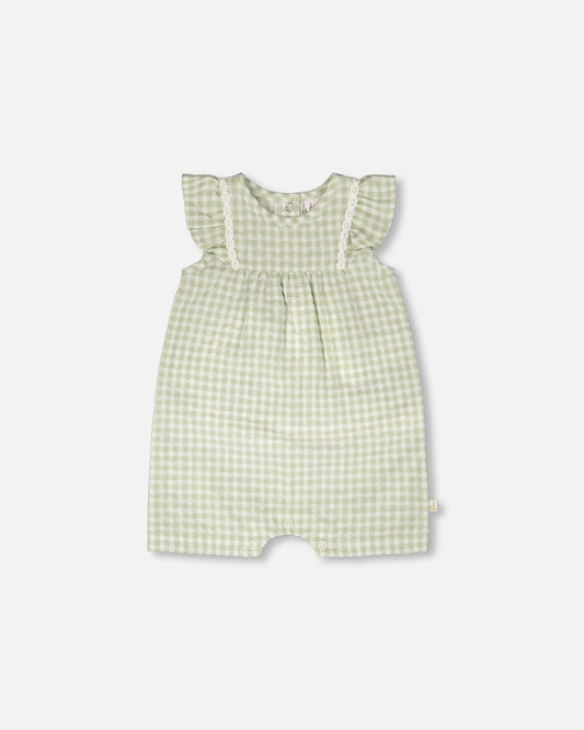 Barboteuse – Vichy vert