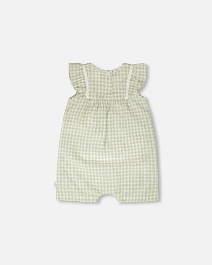 Romper – Green Gingham