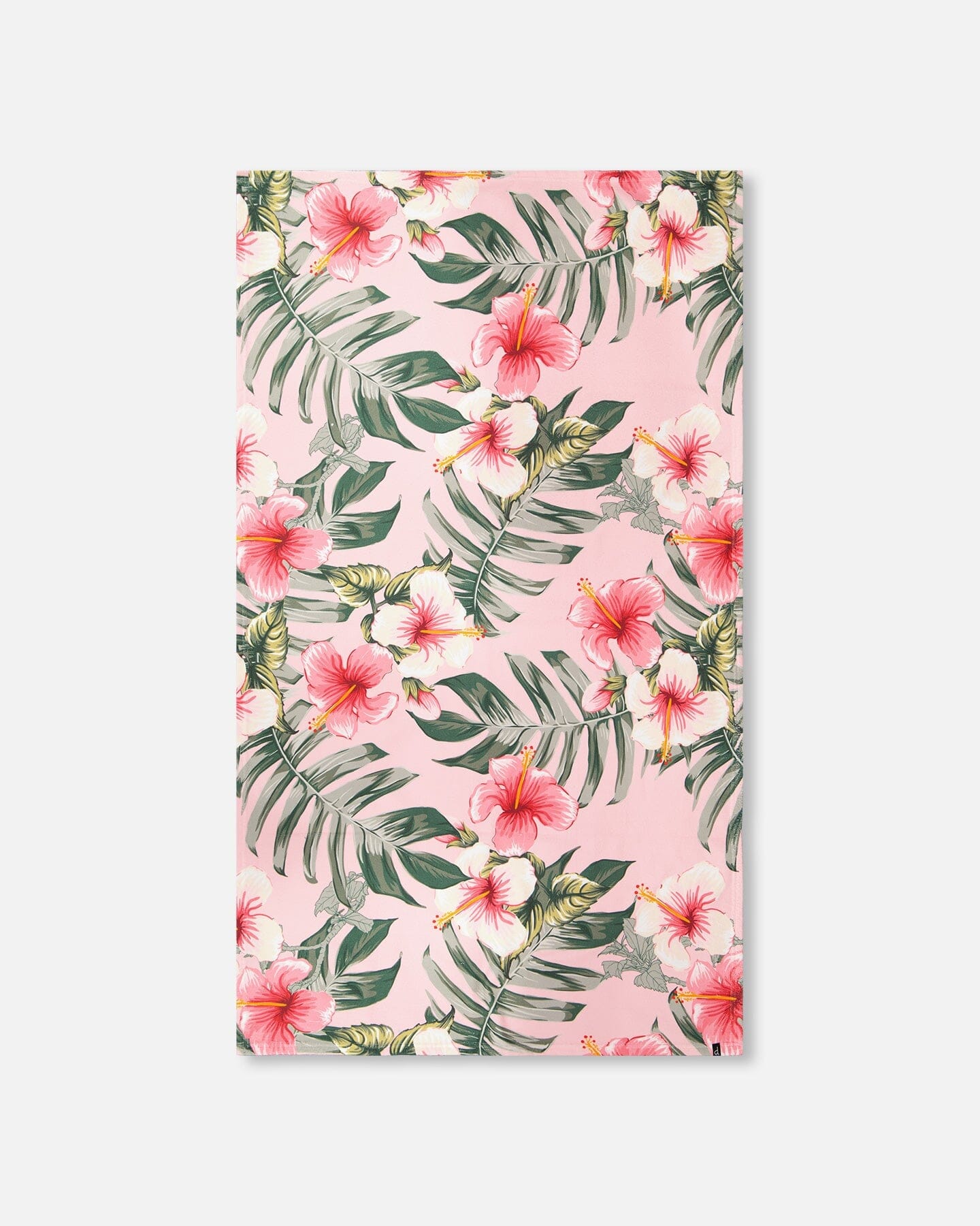 Serviette de plage – Motif hibiscus rose