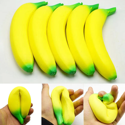 Squishy Banane Anti‑Stress – Jouet Souple Slow‑Rising