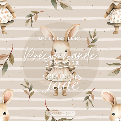 Mousseline Création Jade - bambou & coton - Madame Lapin