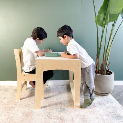 LUMEN – Bureau et chaise pour enfant  Table d’étude à hauteur ajustable