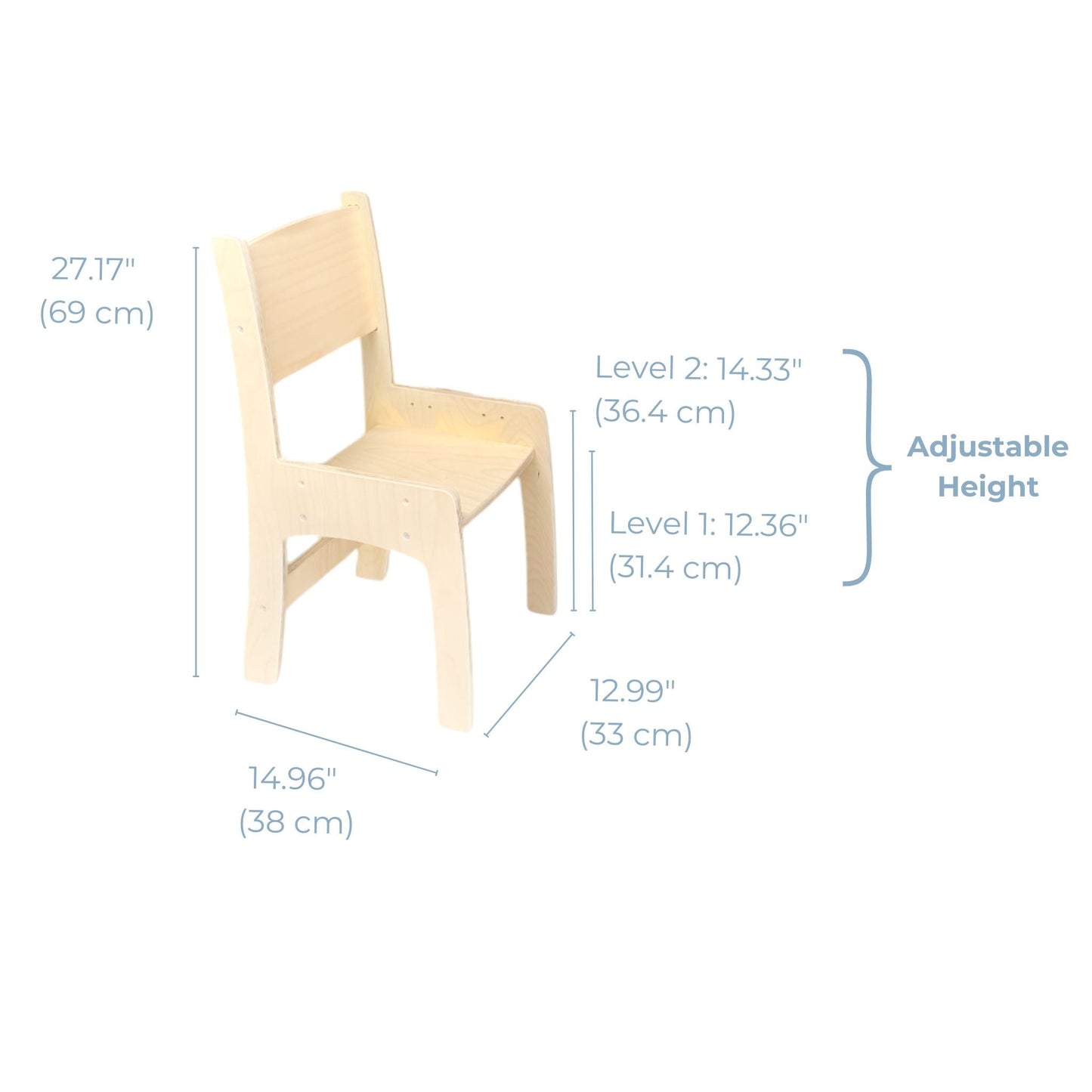LUMEN – Bureau et chaise pour enfant  Table d’étude à hauteur ajustable