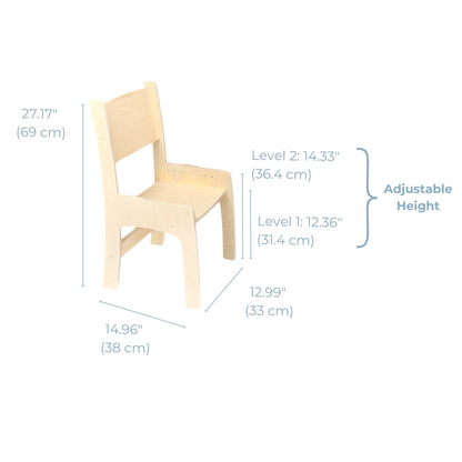 LUMEN – Bureau et chaise pour enfant  Table d’étude à hauteur ajustable