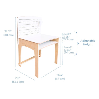 LUMEN – Bureau et chaise pour enfant  Table d’étude à hauteur ajustable