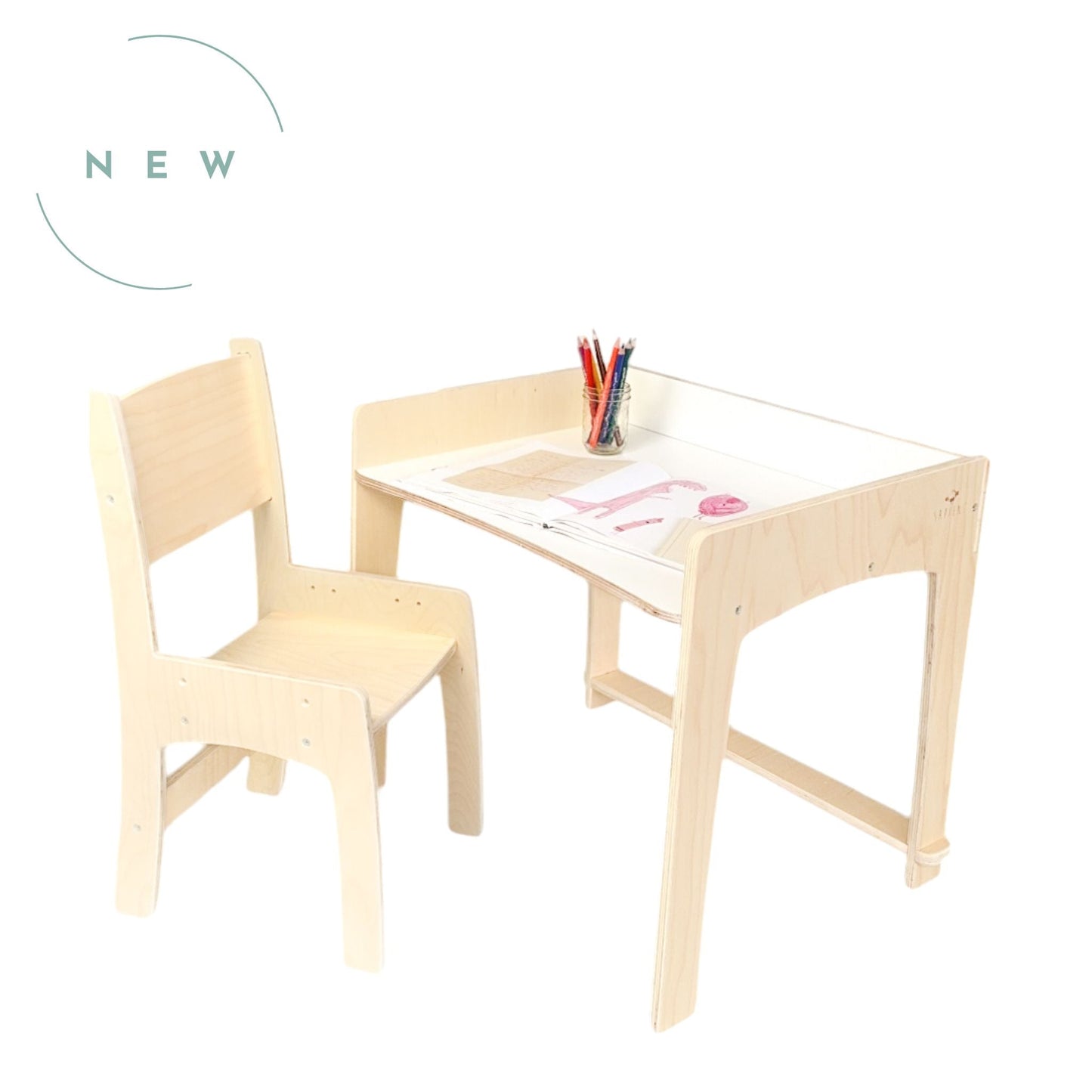 LUMEN – Bureau et chaise pour enfant  Table d’étude à hauteur ajustable