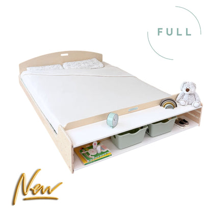 CHERRY FULL – Lit Montessori au sol avec étagères