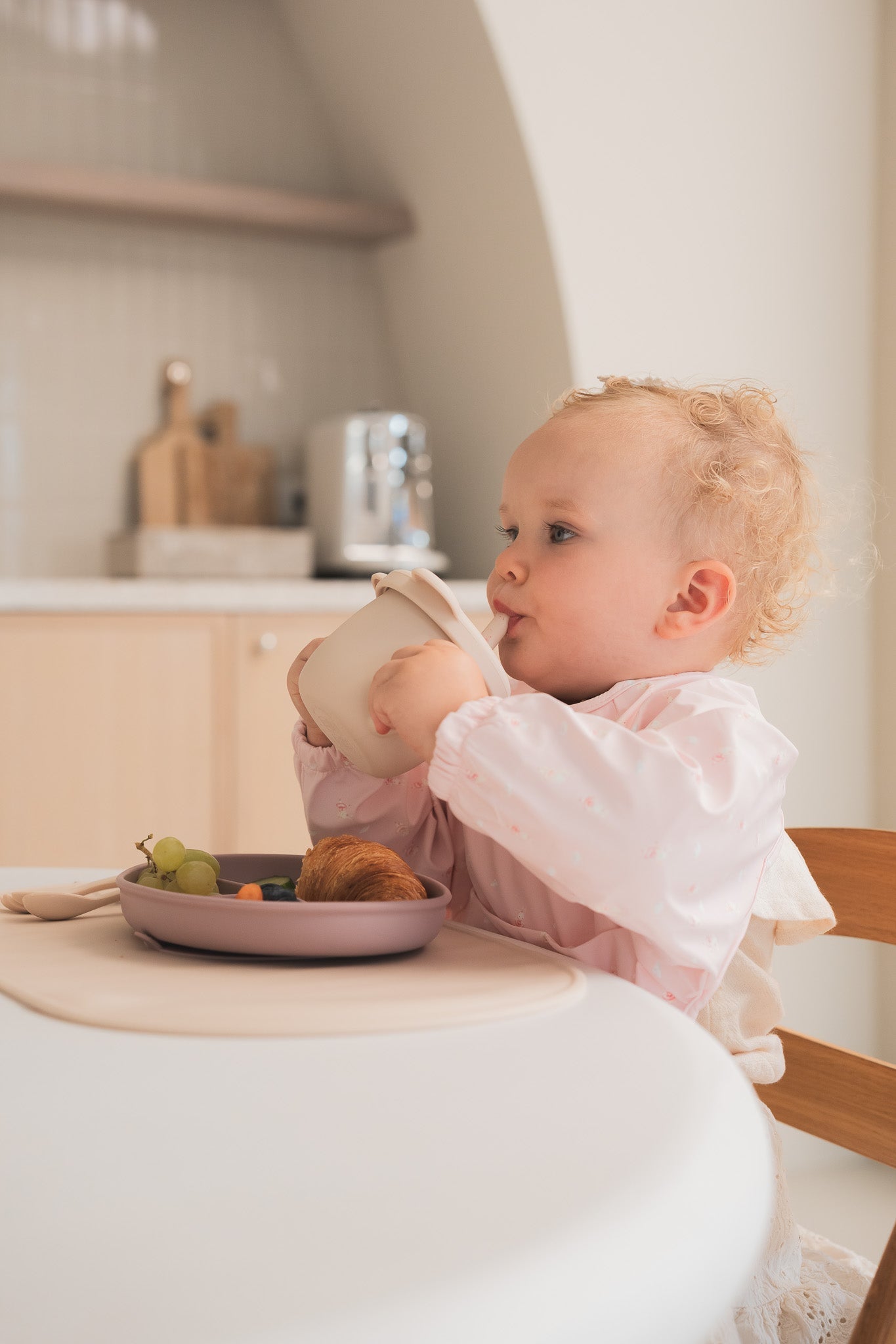 Tasse d'apprentissage 2 en 1 pour collation et liquide