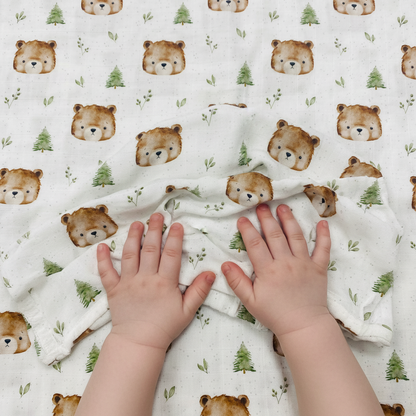 Mousseline Création Jade - bambou & coton - Ours