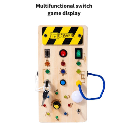 Busy Board Montessori Lumineuse – Planche Sensorielle en Bois