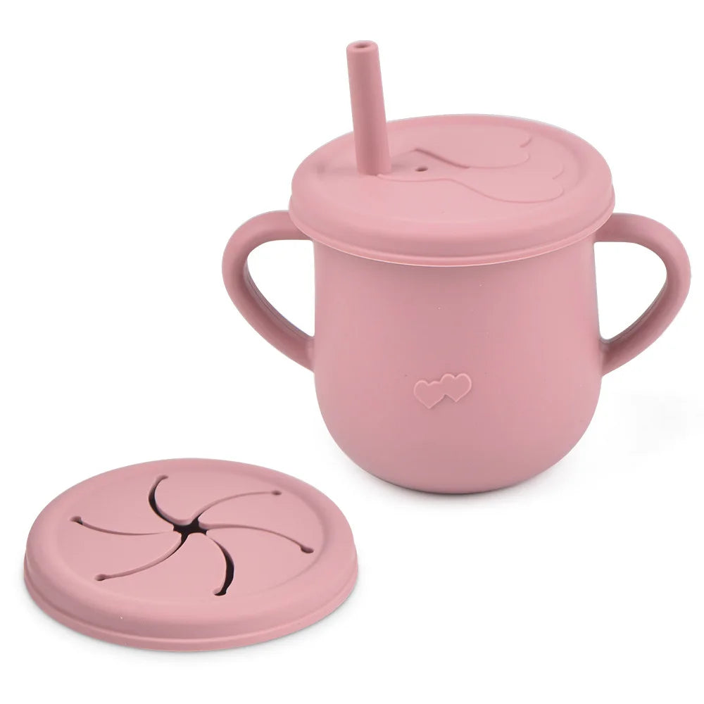 200ml Silicone Baby Cup – Portable Snack Box with Lid, BPA-Free