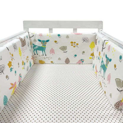Thick one-piece cot bumper – Nordic Stars 200 × 30 cm